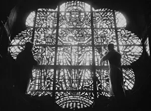 A photograph of a stained glass window intended for Liverpools Anglican cathedral