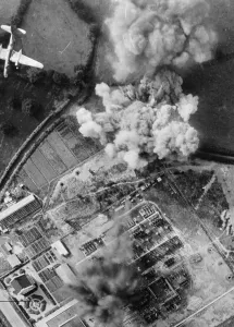 Photograph taken during an attack by Boston aircraft of the Lorraine French Squadron