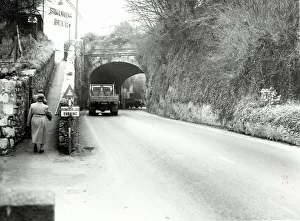 A photograph taken in February 1959 of the Kingskerswell Arch on the Newton Road