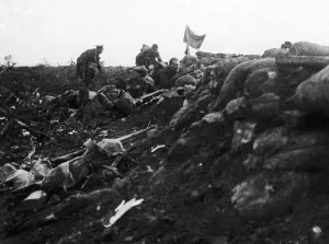 Wounded Prints: Photograph taken by a wounded soldier of the 1st Royal Scots Fusiliers who was brought
