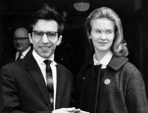 Pianist Vladimir Ashkenazy and his wife Thorunn at London Airport yesterday before they