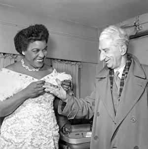 pianist Winifred Atwell with a fan Mr. North. January 1957
