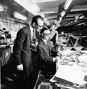 Picture Editor Alec Winberg with photographers Arthur Sidey