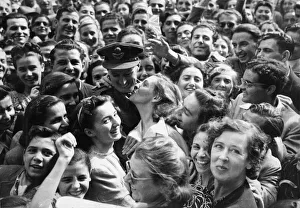 Liberation Prints: Picture illustrating the tremendous welcome accorded to the British forces who liberated
