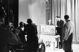 Sound Prints: Picture Page television magazine programme seen here being broadcast from the BBC studios