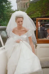 Kiss Prints: Picture shows Alison Bird, on her wedding day as she marries Gareth Southgate