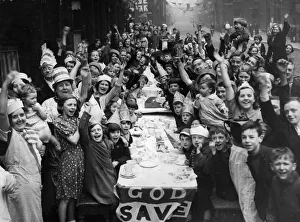 Picture shows the childrens street party in Mawson Street, Ardwick Green