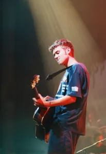 Picture shows Damon Albarn. Blur appeared at the the Cardiff International