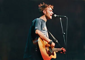 01002 Prints: Picture shows Damon Albarn. Blur appeared at the the Cardiff International