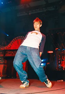 Picture shows Damon Albarn. Blur appeared at the the Cardiff International