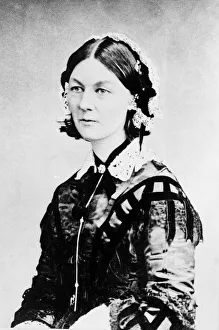 Medical Prints: Picture shows Florence Nightingale circa 1855 Florence Nightingale