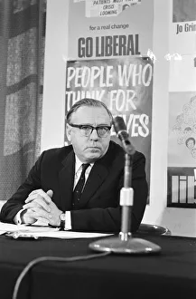 Talking Prints: Picture shows Frank Byers, Liberal Party Politician. He is pictured talking