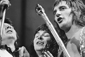 Images Dated 12th August 1972: Picture shows Left to Right, Ronnie Lane, Ian McLagan and Rod Stewart of The Faces