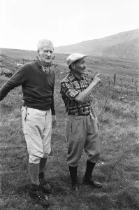00896 Prints: Picture shows Lord Hunt (left) and Sherpa Tensing Norgay (Sherpa Tenzing Norgay