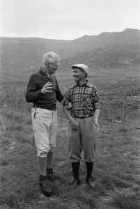 00896 Prints: Picture shows Lord Hunt (left) and Sherpa Tensing Norgay (Sherpa Tenzing Norgay