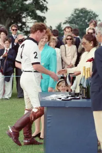 Picture shows Major James Hewitt (wearing white shirt number 2