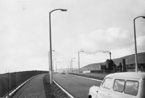 Smoke Prints: Picture shows the new £52, 000 bridge which is to be opened by the Major of Swansea