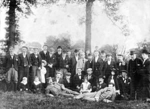 Woods Prints: Picture shows the officers and senior scholars of the Hulme Hall Lane Wesleyan Methodist