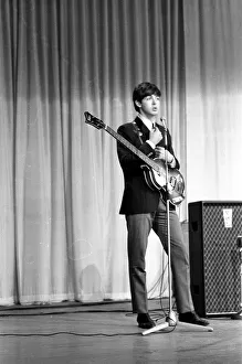 Picture shows Paul McCartney. he Beatles rehearse at The Prince of Wales Theatre in