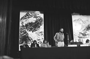 Picture shows the press conference for the successful British Everest Expedition team