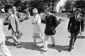 Royal Royalty Prints: Picture shows Prince Charles (left) walking with his friend