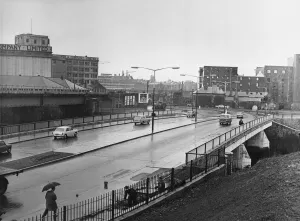 Swansea Prints: Picture shows the Quay Parade of Swansea and on the left the Weaver and Company building
