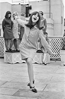 Hope Prints: Picture shows the shows presenter Cathy McGowan during a Mod Fashions modelling shoot