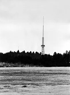The picture shows some of the steel towers, erected by environmentalists