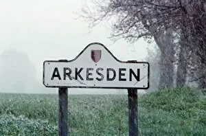 01408 Collection: Picture shows the village sign for Arkesden, Essex. This picture forms part of