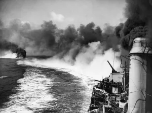 Allies Prints: Picture taken from the Mediterranean Sea taken on board USS Mackenzie