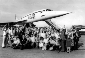 Flying Prints: Pictured are some of the 60 Evening Chronicle readers who won a free flight