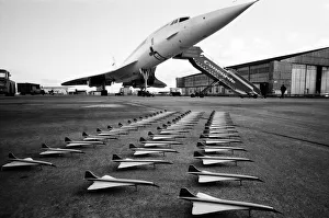 Pictured on the airfield at Fairford, Gloucestershire the home B. A. C Concorde Test centre