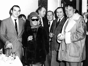 Pictured in Cardiff before the Wales v England rugby international are film stars Stanley