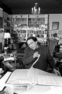 Pictures of composer, Wilfred Josephs, taken in his study. November 1969 Z10721-004
