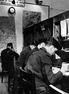 Pictures of Control desk for the Four Allied Powers show American