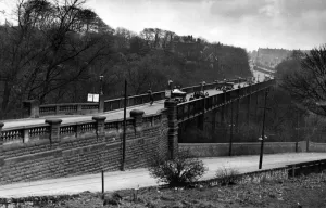 01215 Prints: A picturesque view of the Armstrong Bridge, Newcastle, which is considered inadequate for