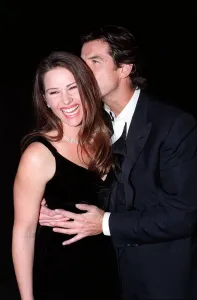 Pierce Brosnan Actor December 1997 At the premiere of Tomorrow Never Dies in which