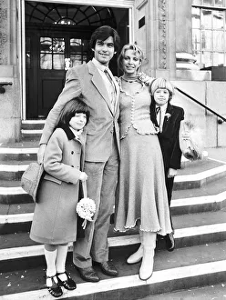 Ties Prints: Pierce Brosnan Actor with his wife Cassandra Harris and her two children Charlotte