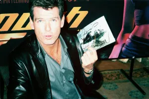 Pierce Brosnan at The World is not Enough conference 1999 Pierce Brosnan with