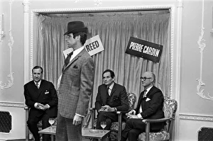 Pierre Cardin mens fashion. Pierre Cardin pictured seated second from right