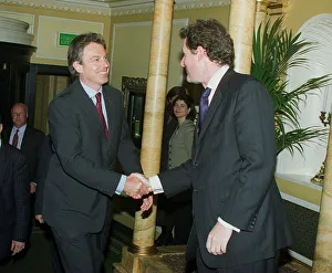 Piers Morgan and Tony Blair May 1999 at the Dorchester Hotel for the Mirror Pride