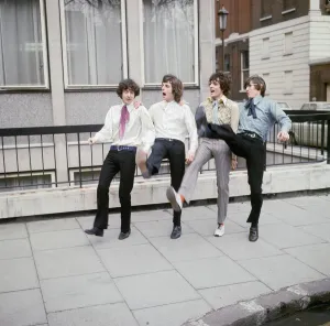 Stylish Prints: Pink Floyd Pop Group members (from left to right) Nick Mason, Rick Wright