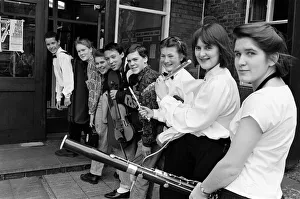 Queue Prints: The piper calls the tune... these young hopefuls from Honley High School are aiming to