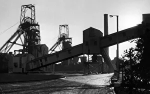 1974 Prints: The pithead and winding gear at Coventry Colliery at Keresley 31st January 1974
