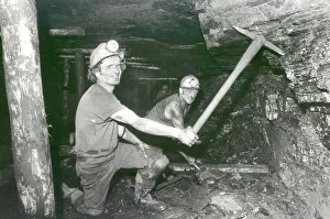 Face Prints: Pitmen Gerald Hargraves and John Smith mining the hard way at Wrytree Colliery in