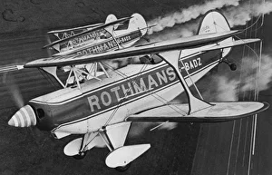 Aerobatics Prints: Pitts S2A biplane aircraft of the worlds only civilian aerobactic team