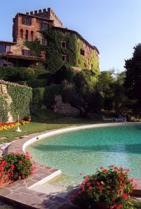 00202 Prints: Places Castelo Di Polgeto Italy Umbria Twelfth century Castle now self catering holiday
