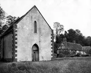 00083 Prints: The plain brick chancel is all that remains of the former Norman church at Alveston