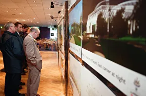 01052 Prints: Plans for Newcastle united stadium at Leazes park unveiled to the public for the first