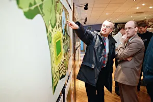 01052 Prints: Plans for Newcastle united stadium at Leazes park unveiled to the public for the first